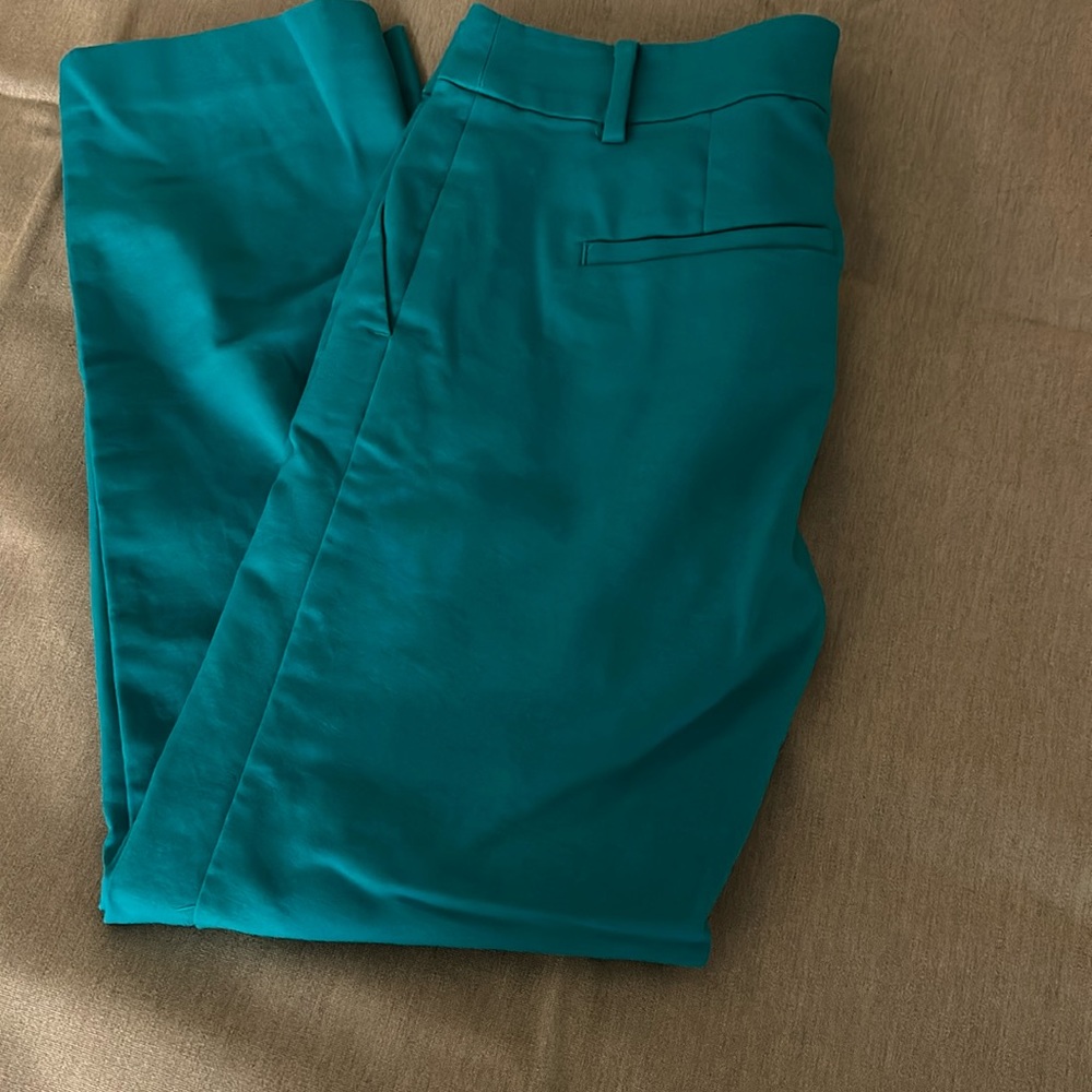 The Loft Riveria Slim pants in great deep teal color.